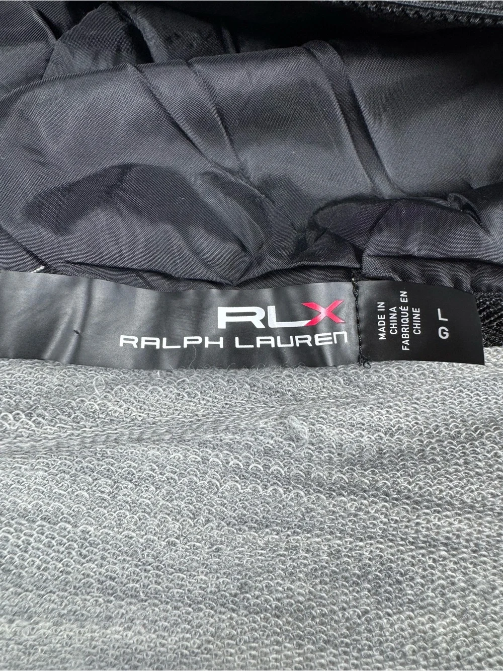 RLX Ralph Lauren Hybrid Wool Quarter Zip Hoodie Large